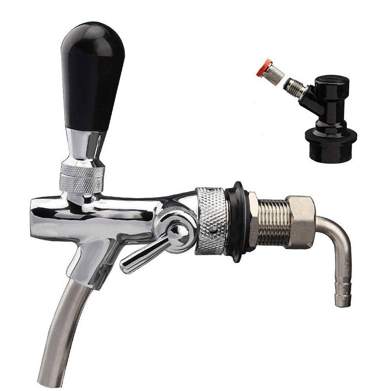 Adjustable Beer Tap Faucet Keg Beer Homebrewing Tap with Ball Lock Liquid Disconnect for Bars Hotels Restaurants beer dispenser