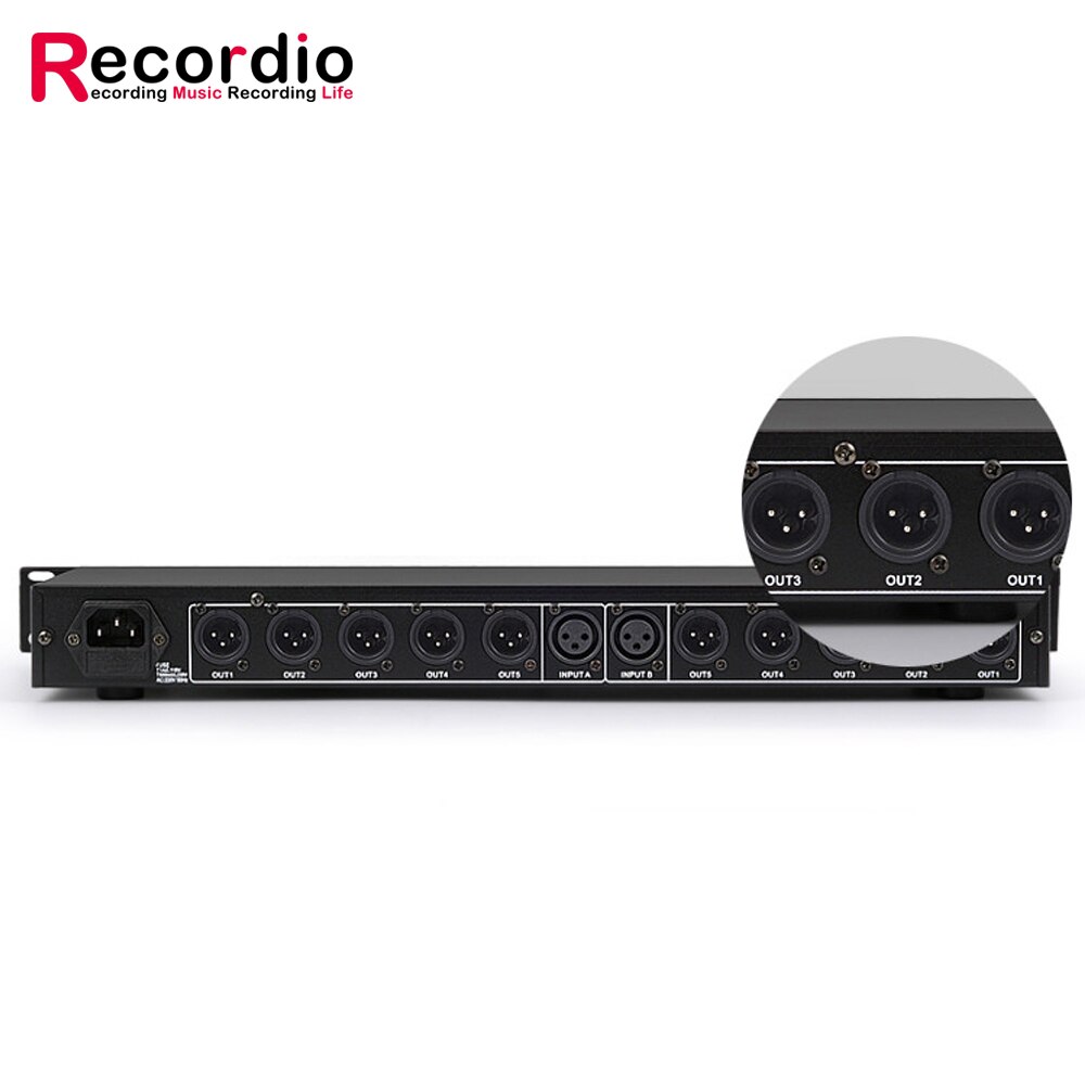 Distributore Stereo 2 dell&#39;amplificatore del separatore del segnale Audio dell&#39;attrezzatura professionale di GAX-206 Mono in 10 XLR fuori per la fase