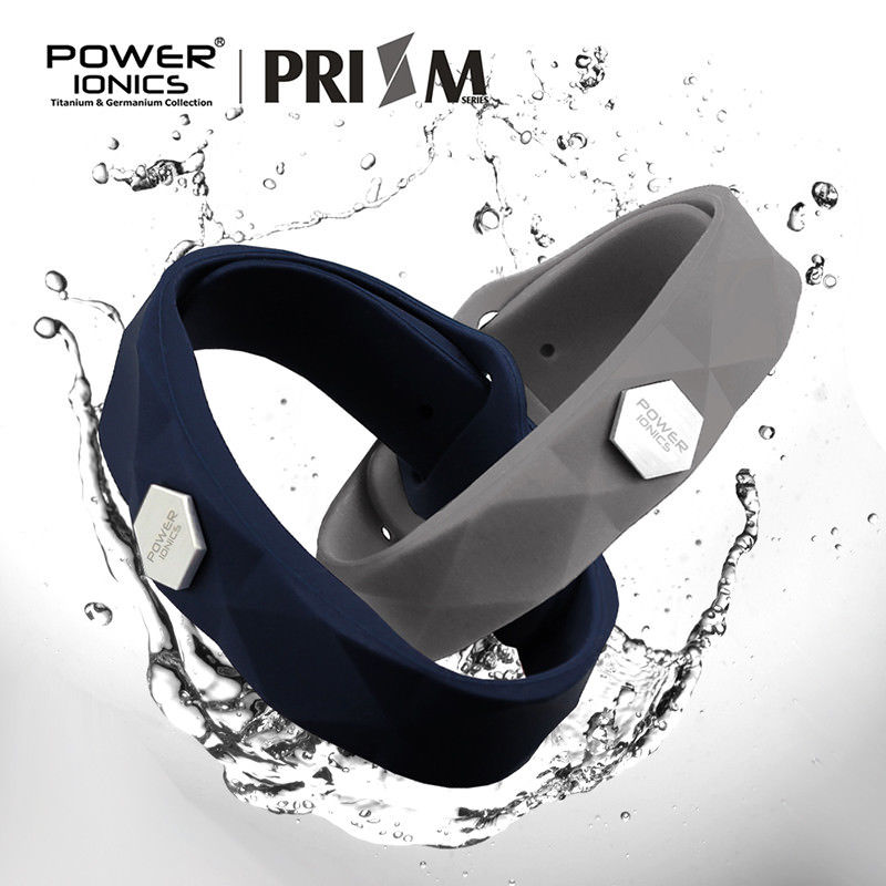 Power Ionics Prism Waterproof Men Women Ions Germanium Sports Health Bracelet Wristband Hard Box