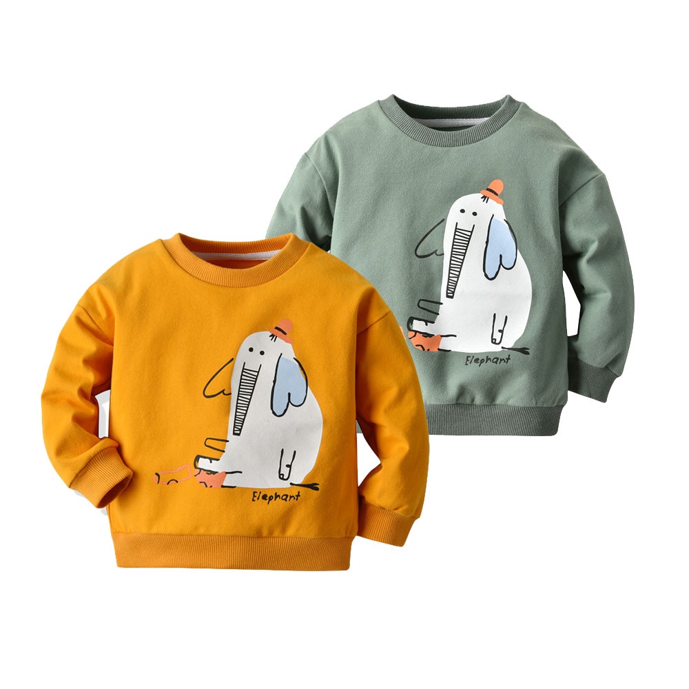 Kleinkind Zebra Elefanten aufbringen T-Shirt Kleinkind Langarm Rundhals zur Seite fahren Baby Mädchen verlieren Hoodies Sweatshirts