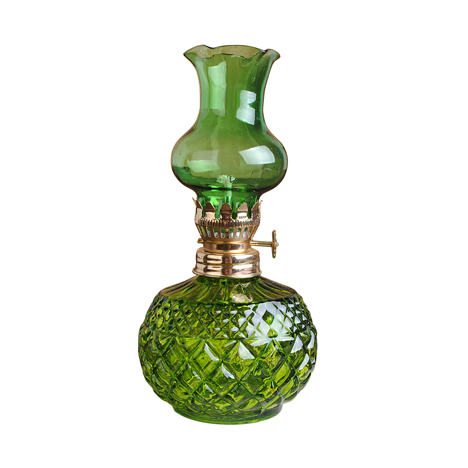 Glass Kerosene Lamp Couple Romantic Lamp With Translucent Valley Horse Lamp Outdoor Tent Camping Romantic Lamp Decoration: Green