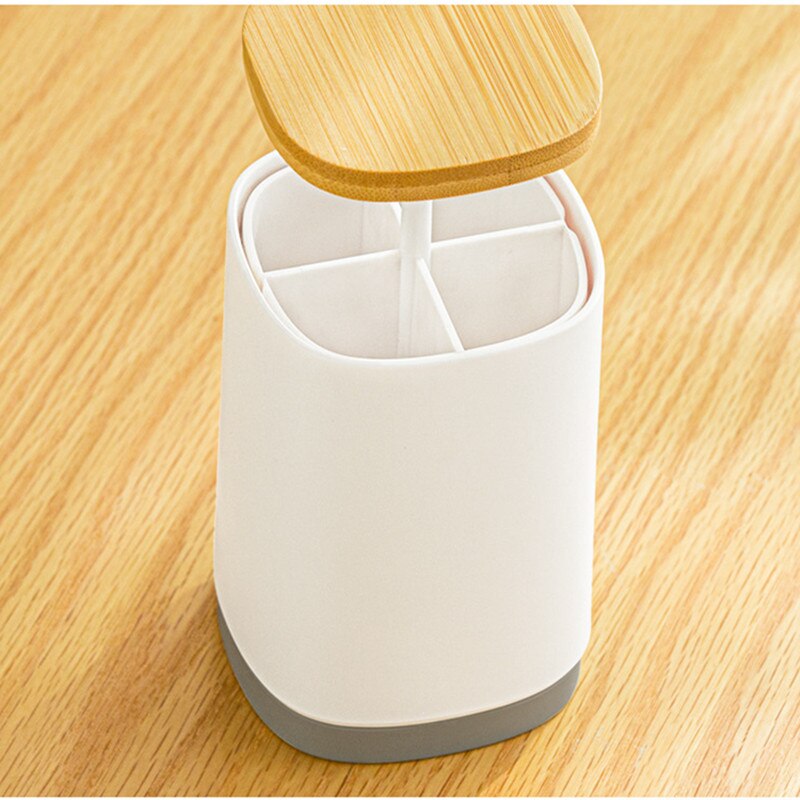 pop-opp bomullspinner holder tannpirker dispenser etui q-Tips holder oppbevaringsorganiseringsboks hjem hotell dekorasjonsbeholder