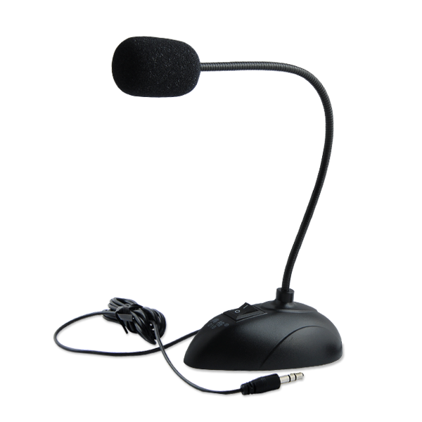 Flexible Stand Mini Studio Speech Microphone 3.5mm Plug Gooseneck Mic Wired Microphone for Computer PC Desktop Notebook