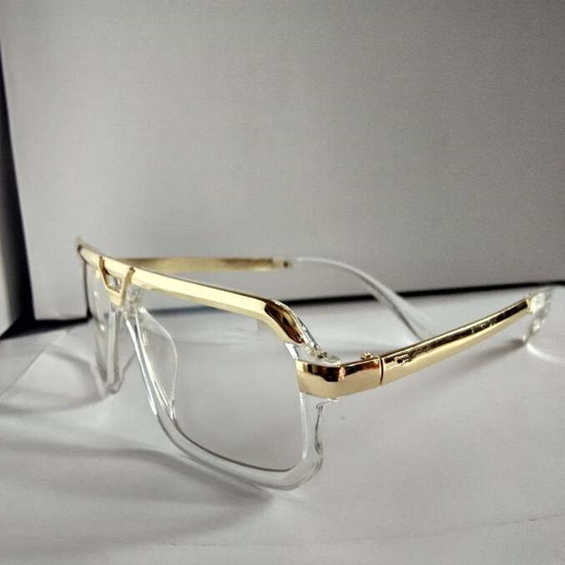 Metallic gold sunglasses for men and women glasses shine the sun on sunglasses