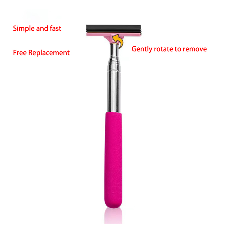 Car Rearview Mirror Wiper Telescopic Auto Mirror Squeegee Cleaner Retractable Rain Cleaning Tool Long Handle Glass Mist Cleaner