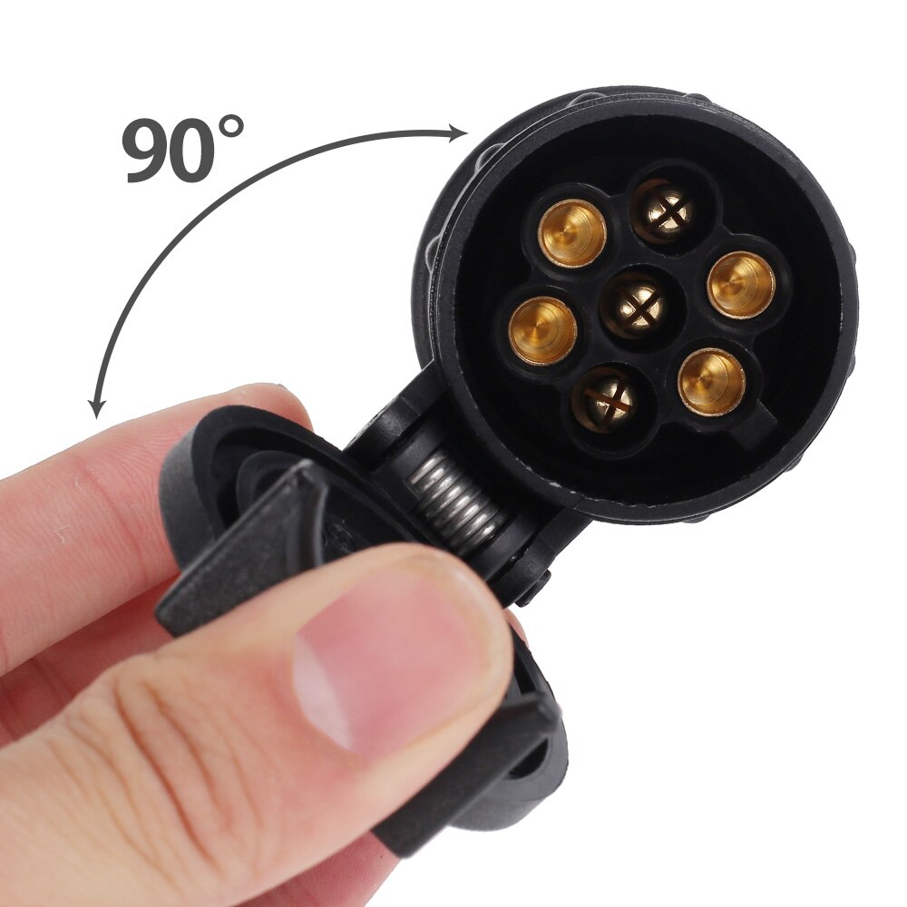 Standard 13 To 7 Pin Trailer Adapter Trailer Wiring Connector Socket Plug 12V Remolque Trailer Car Truck Caravan Car Accessories