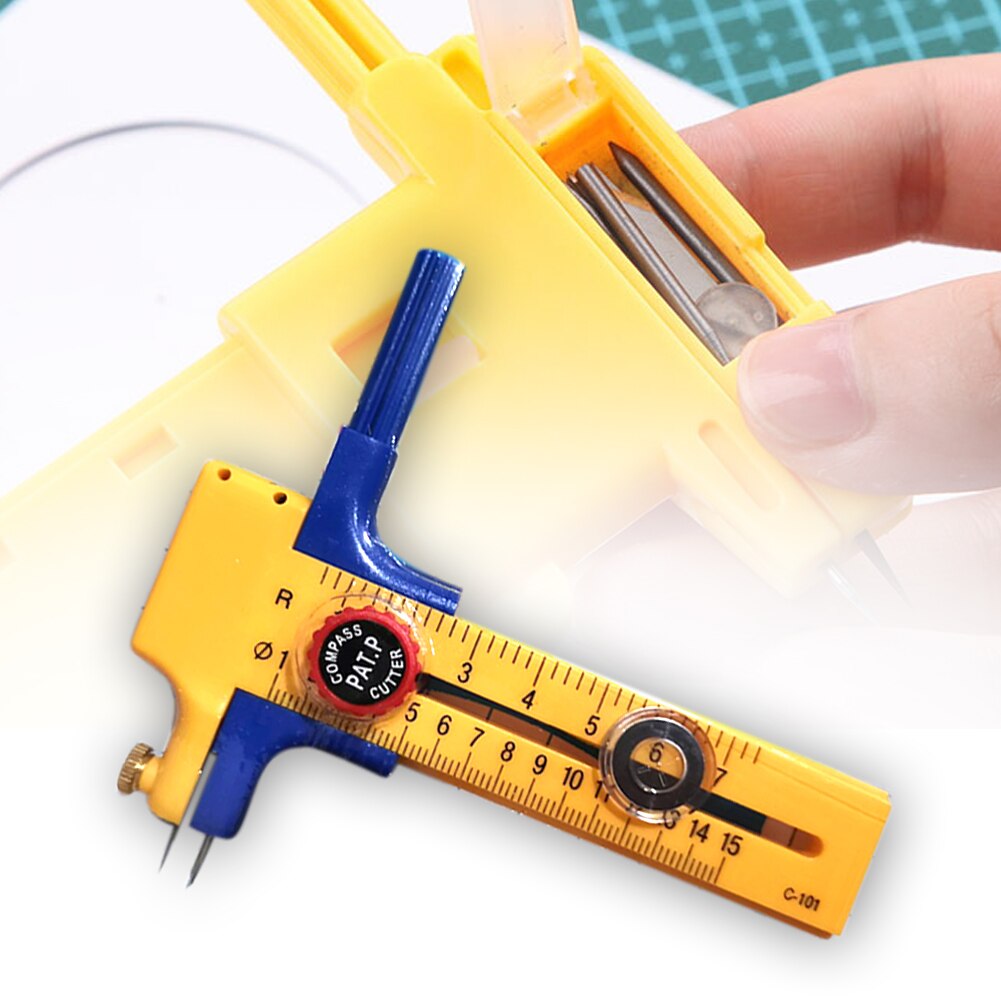 Scrapbooking Paper Crafts Patchwork Accessories DIY Cardboard Rotary Cards Making Circle Cutter Adjustable Manual Sewing Tool
