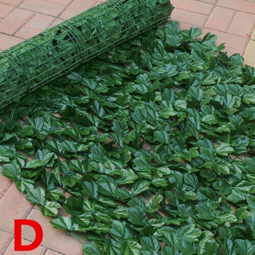 ✅Artificial Faux Ivy Leaf Privacy Fence Screen Garden Panels Outdoor Hedge: D / 0.5Mx1M