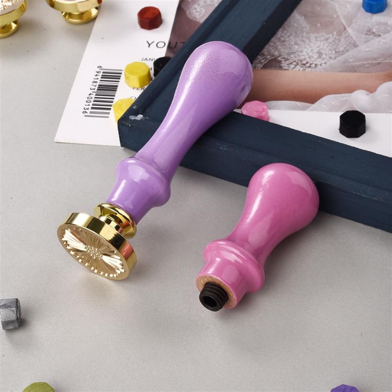 retro Stempel Holzgriff Antike Metall Dicht Griff Hochzeit Einladungen Wachs Dichtung Stempel DIY Handgemachte Kunst Handwerk