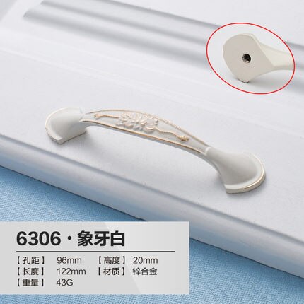 desk furniture handle,Drawer handl European ivory white handle, wardrobe door handls,modern minimalist cabinet handle, 2pcs/lot: 18