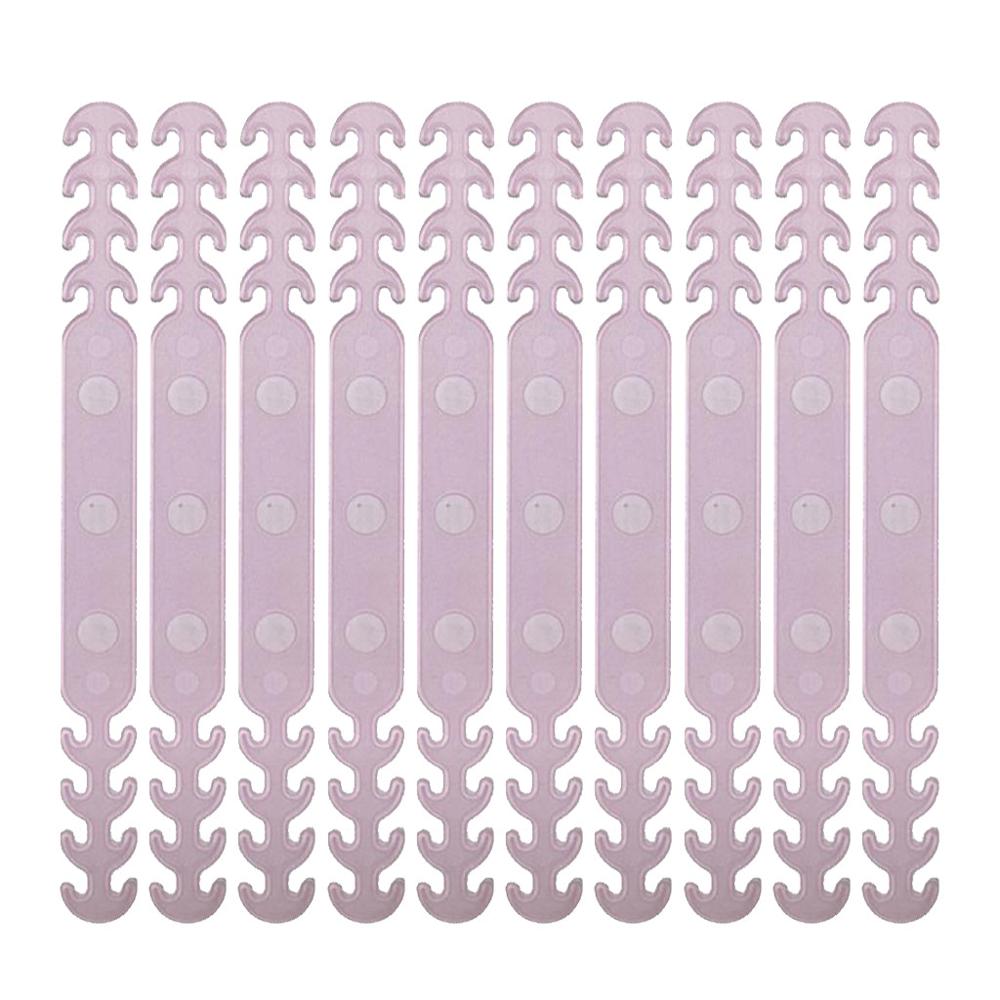 10/20Pcs Verstelbare Anti-Slip Siliconen Masker Oor Saver Clip Uitbreiding Haak Masker Riem Gesp Gezichtsmasker houder Salva Orejas: Pink 10pcs