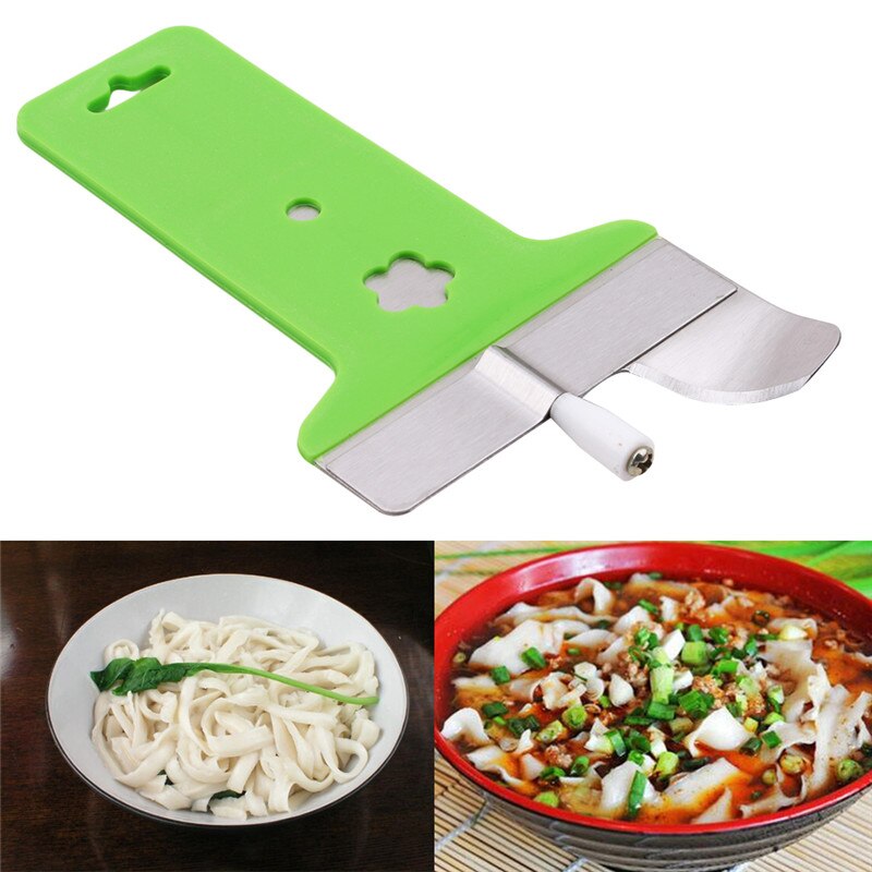 1 PCS Green Rvs Noedels Gewijd Single-sharp Noedels Snijmachine Deeg Snijden Mes Snijgereedschap