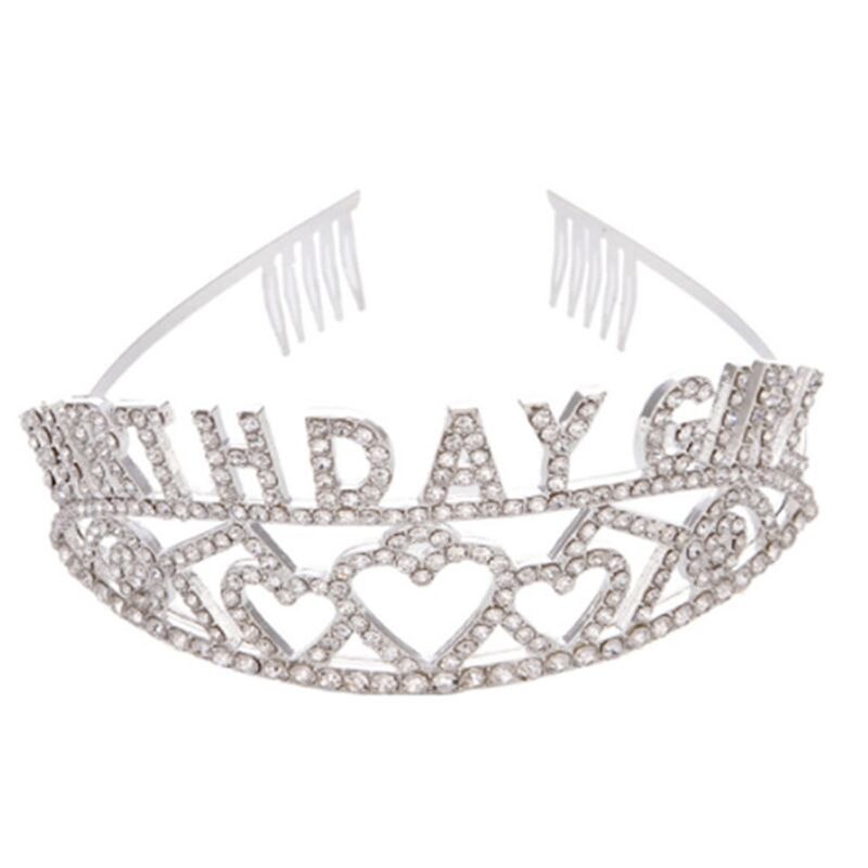 Papoopy Geburtstags-Tiara Mit Schärpe – Flexible Metallkrone Für Frauen, Verstellbar
