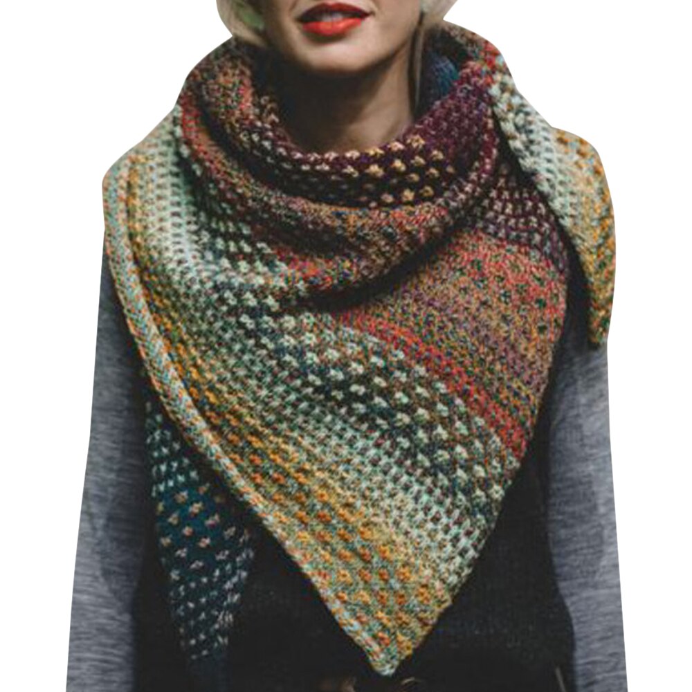 Winter Scarf Women Printed Scarf Female Warm Wrap Ski Sportswear Triangle Scarf Women Scarves