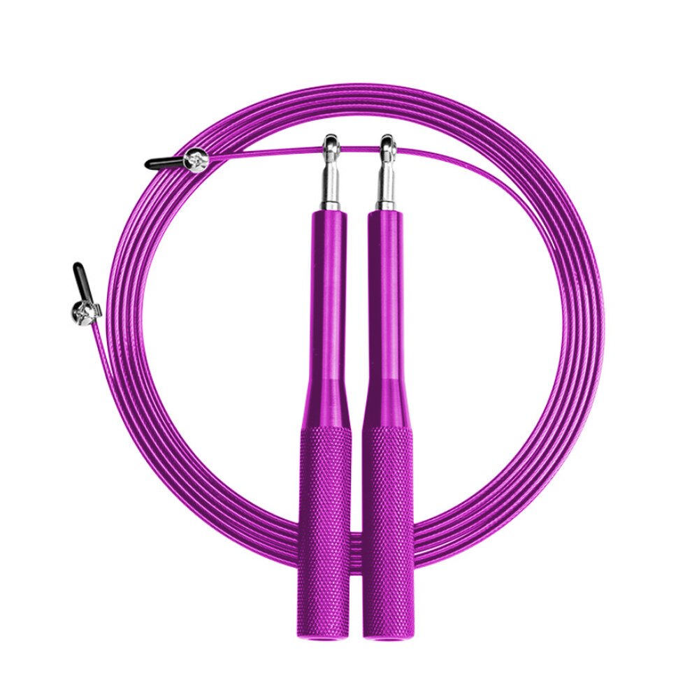 Wire Skipping Adjustable Jump Rope Fitness Sport Gym Exercise Equipment Tool Adjustable Bearing Speed Fitness: Purple