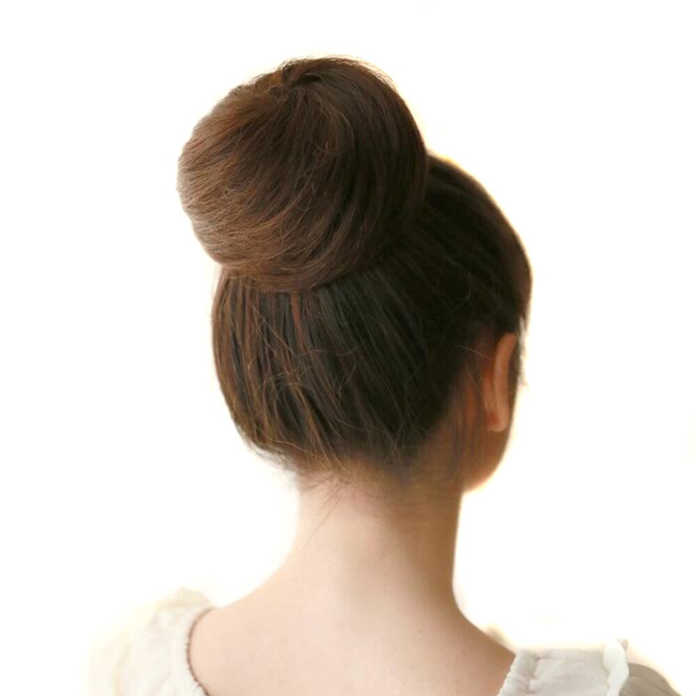 Soowee 8 farger syntetisk hår brunt blondt hår gummibånd smultring chignon hår bolle hår rullehodeplagg for kvinner
