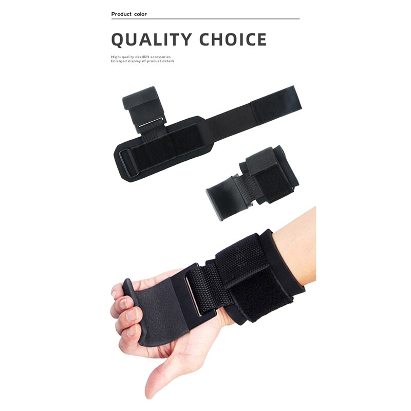 Weight Lifting Hook Grips With Wrist Wraps Hand-Bar Wrist Strap Gym Fitness Hook Weight Strap Pull-Ups