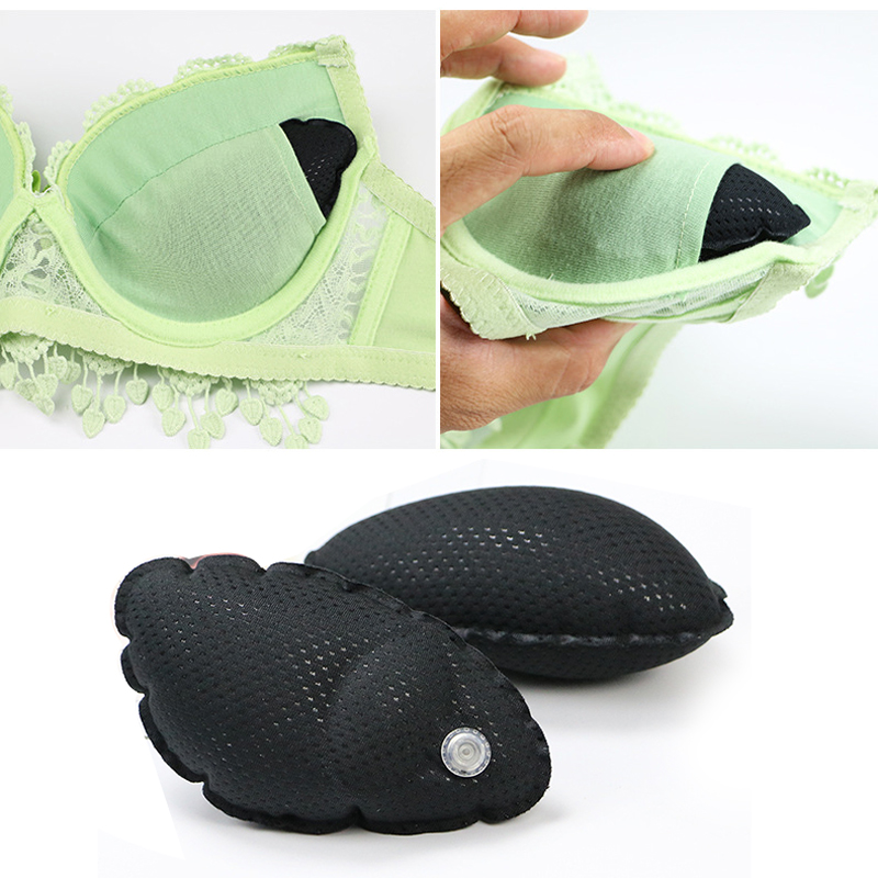 2 pares de almohadillas para sujetador de realce de inserción triangular/redonda, potenciador extraíble, almohadillas para sujetador para mujer, esponja de espuma suave, traje de baño, almohadillas para Bikini