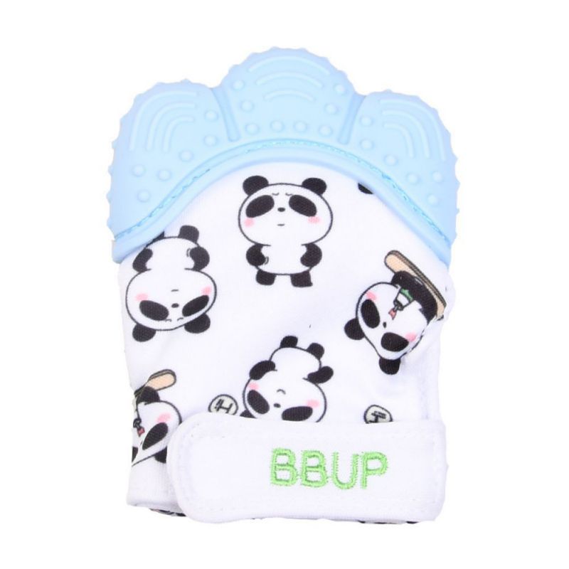 Peuter Speelgoed Pcs Food Grade Siliconen Bijtringen Baby Tandjes Handschoenen Anti-Bite Hand-Collectie Baby Molaire handschoenen Een X U: Sky Blue