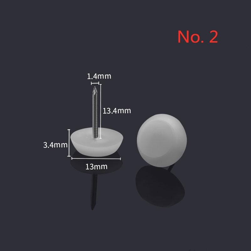 20 Stks/partij 10Mm/14Mm/17Mm Meubels Plastic Voet Nail Sofa Tafel En Stoel Kruk Nylon vocht Proof Antislip Pad Geluid Anch: No. 2