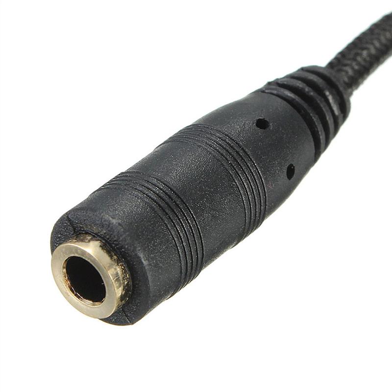 3.5mm Jack TO 3.5mm Jack Female Aux Cable With Volume Control Earphone Headphone Speaker Extension Audio Cable Adapter Wire Cord
