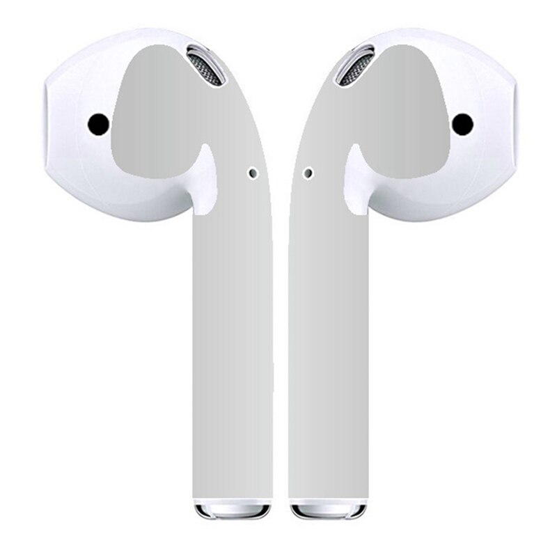 1 pair Multi-colored Autoadesivo Della Pelle di Protezione Senza Fili di Bluetooth del Trasduttore Auricolare Protettiva Avvolge Film Auricolare Paster per Airpods: Grey