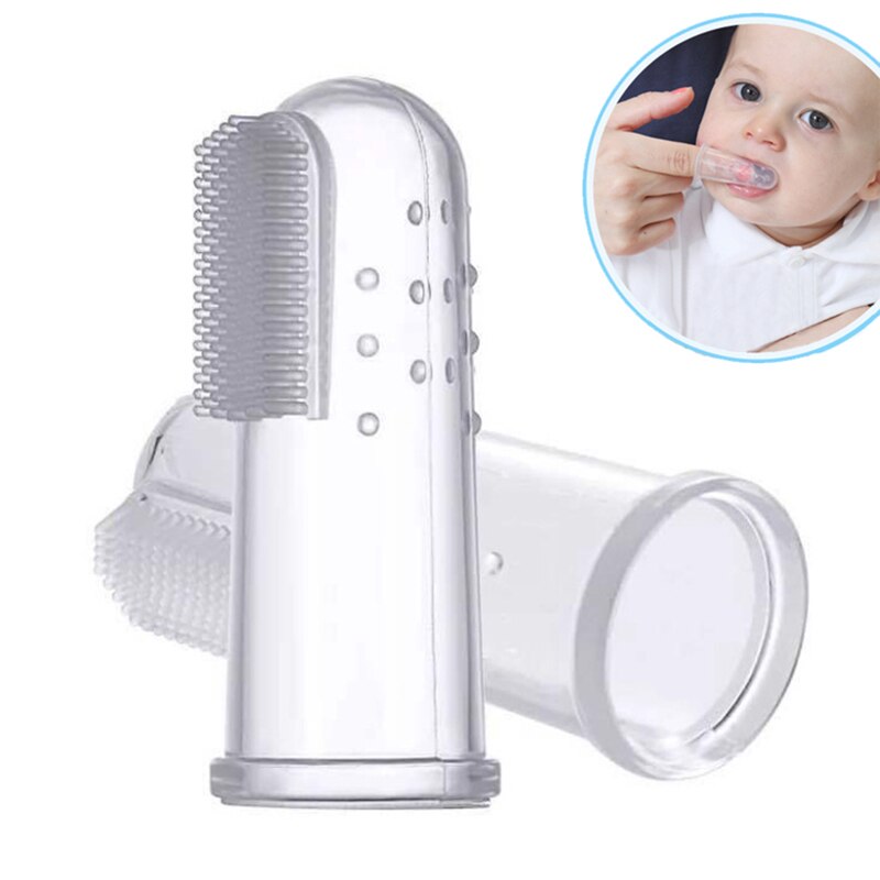 Baby Tandenborstel Siliconen Vinger Tandenborstel Kinderen Tanden Clear Soft Silicone Baby Tandenborstel Baby Teethbrush Dental Care