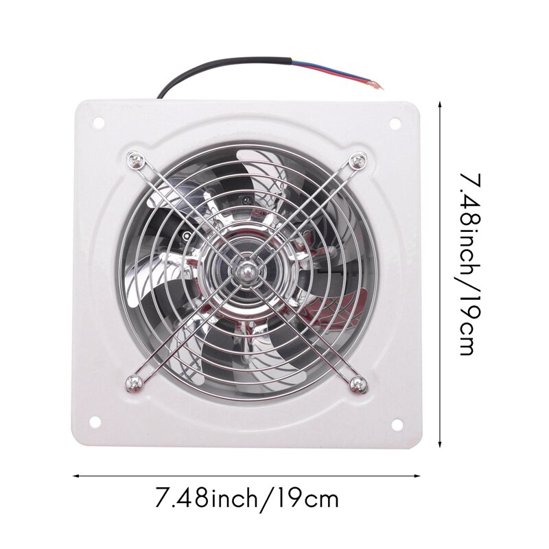 220V Exhaust Fan 6 Inch Ventilation Exhaust Fan Hanging Wall Mounted Low Noise Home Bathroom Kitchen Smoke Exhaust Fan Air Vent