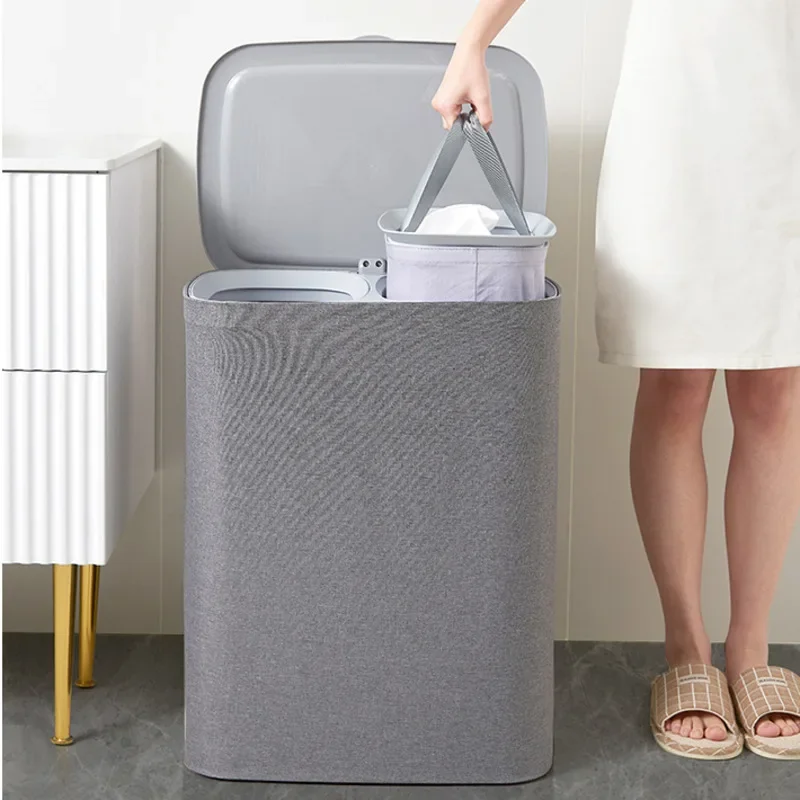 Mir de Rangement en Tissu Pliable de Style Japonais, pour Vêtements Sales, Compartiment à illant Domestique avec Couvercle