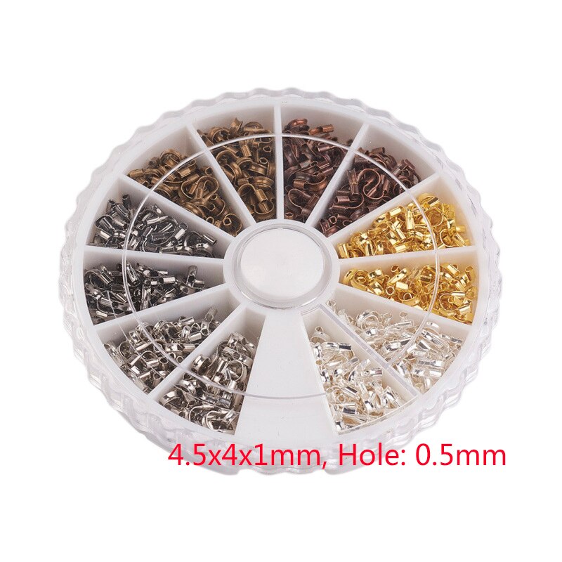 4mm 5mm 6mm messing draadbeschermers, draadbeschermers, lussen, u-vormige accessoires, sluitingen, connectoren, doe-het-zelf sieradenbenodigdheden: 4.5 x 4 x 1mm 540 stuks