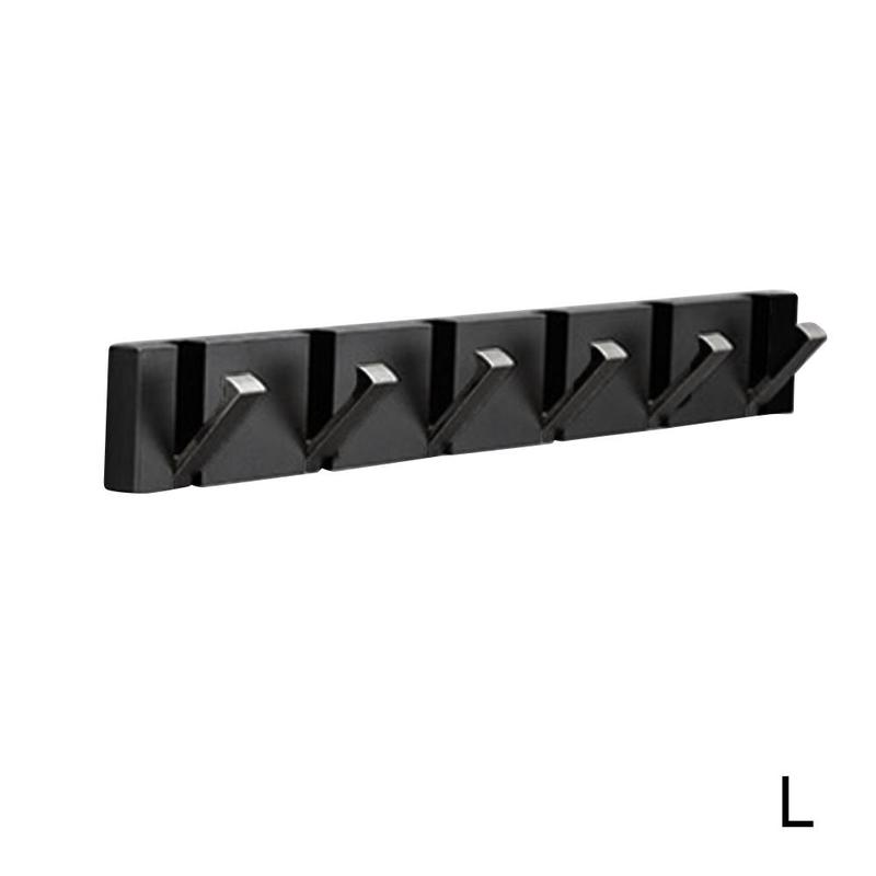 Porte-serviettes pliant, 2 voies d'installation, crochets muraux, porte-vêtements pour salle de bains, cuisine, chambre à coucher, couloir, noir, or: L