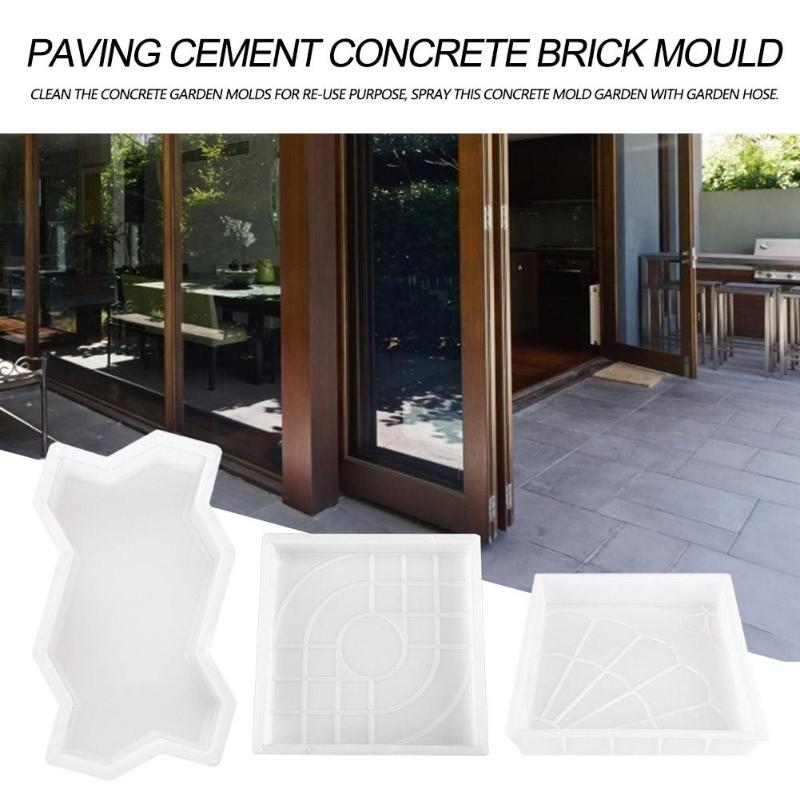 Bricolage-moule à béton blanc pour pavé, pour jardin, trottoir, pavé manuel, ciment, brique, béton de la route, pierre