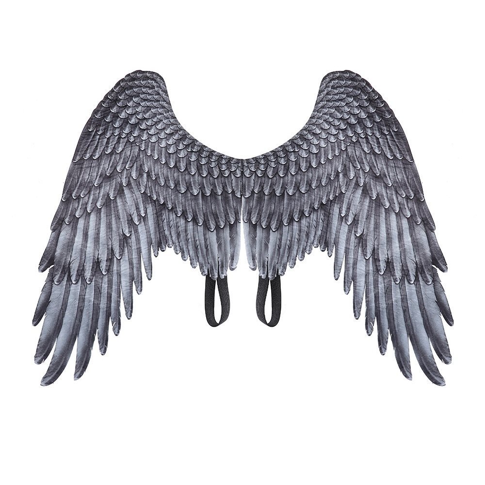 Costume 3D d&#39;ange diable à grandes ailes noires, accessoires de Cosplay pour fête à thème de Mardi Gras, pour enfants et adultes: Baby 2