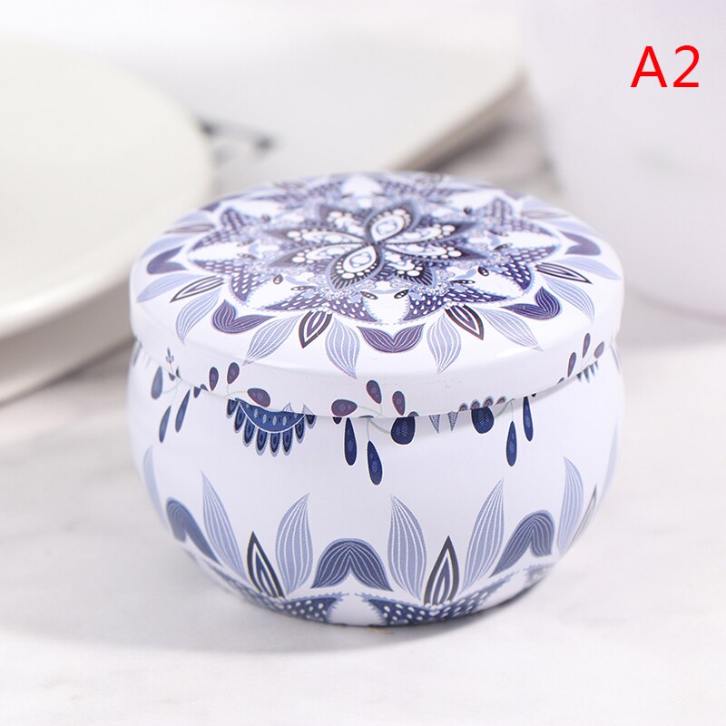 Scatola di biscotti di caramelle a forma di tamburo forniture per feste festivo scatola di tè di rosa scatola di latta piccola scatola di caramelle di personalità del giardino domestico affrescare 8 stili: A2