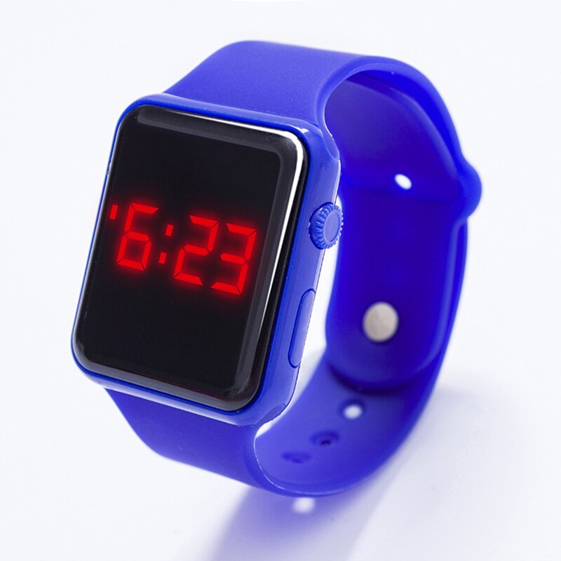 Sporthorloge diverse kleuren optioneel digitaal display led elektronisch horloge rubberen band vrijetijdsgedeelte