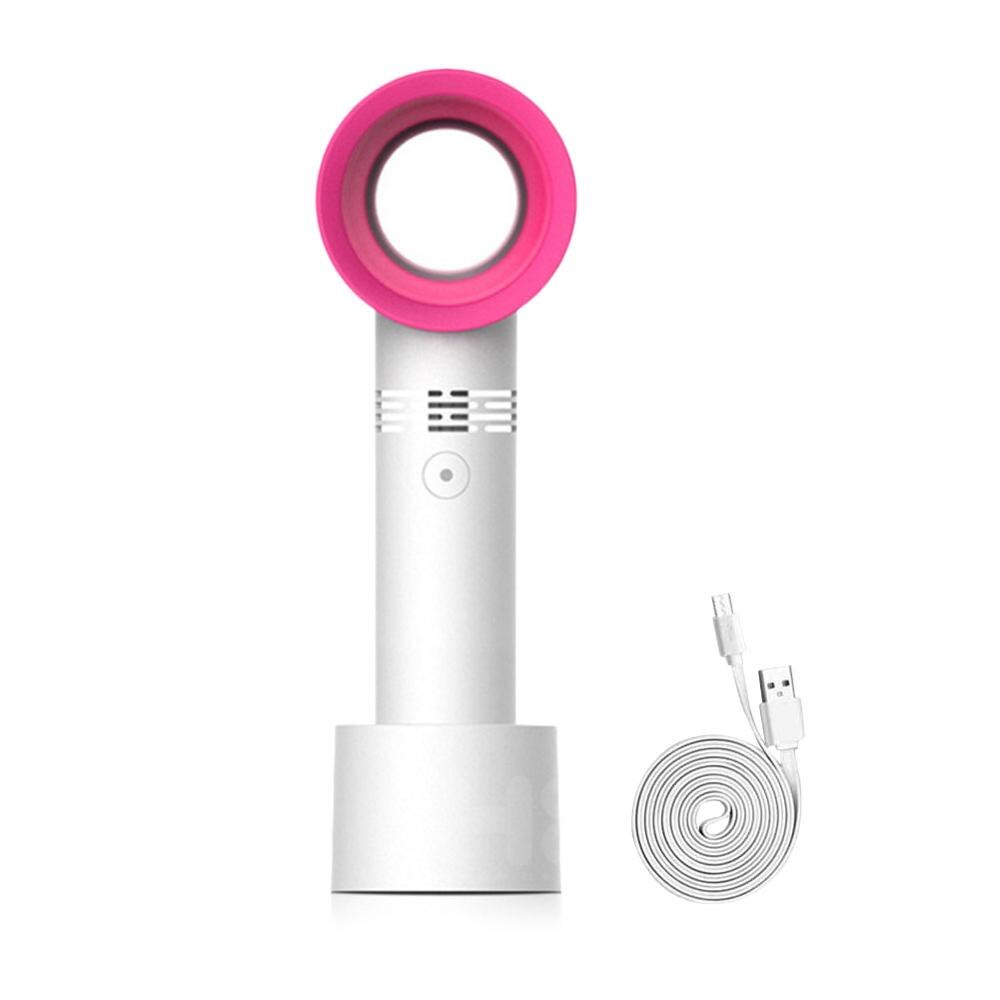 Handheld Portable Bladeless Mini Fan Bladeless Cooler USB Ventilateur Portable Charging Cooling Device Wedding Fans: White