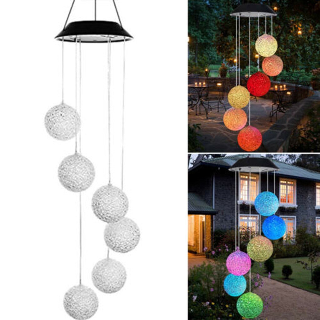 LED Zonne-energie Vlinder Windgong Licht Huis Tuin Opknoping Lamp Decor Outdoor solar vlinder wind chime # es