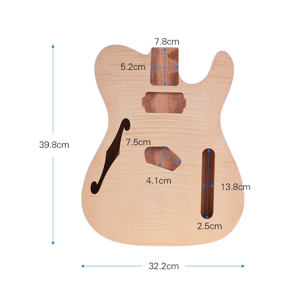 Onvoltooide Gitaar Body Mahonie Hout Blank Gitaar Vat Voor Tele Stijl Elektrische Gitaren Diy Onderdelen Gitaren Accessoires