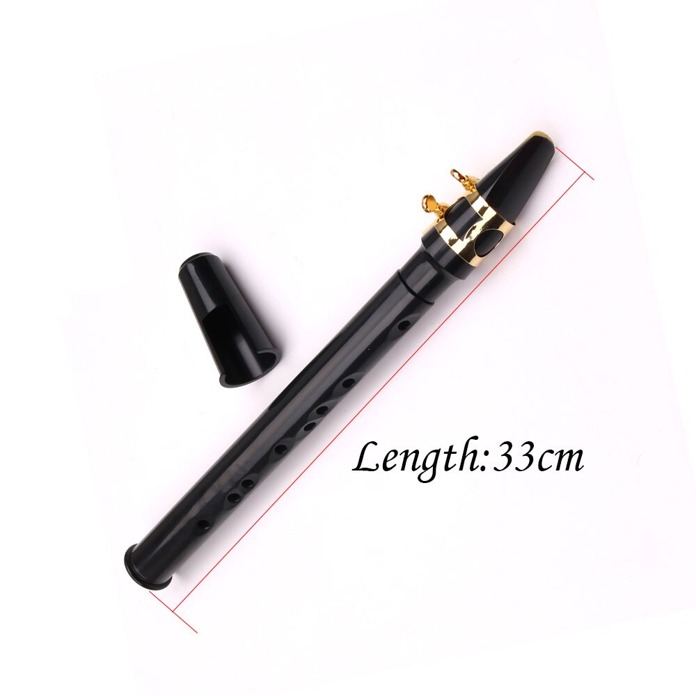 Pocket Saxophone Sax Mini Saxophone ABS Portable Little Saxophone Solid Black Woodwind Instrument
