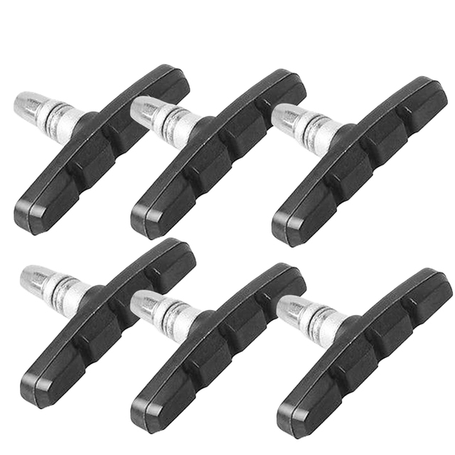 Bloque de freno de goma duradera para bicicleta de montaña, pastillas de freno en V, sistema de frenos en V ligero, 1-6 piezas: Morado