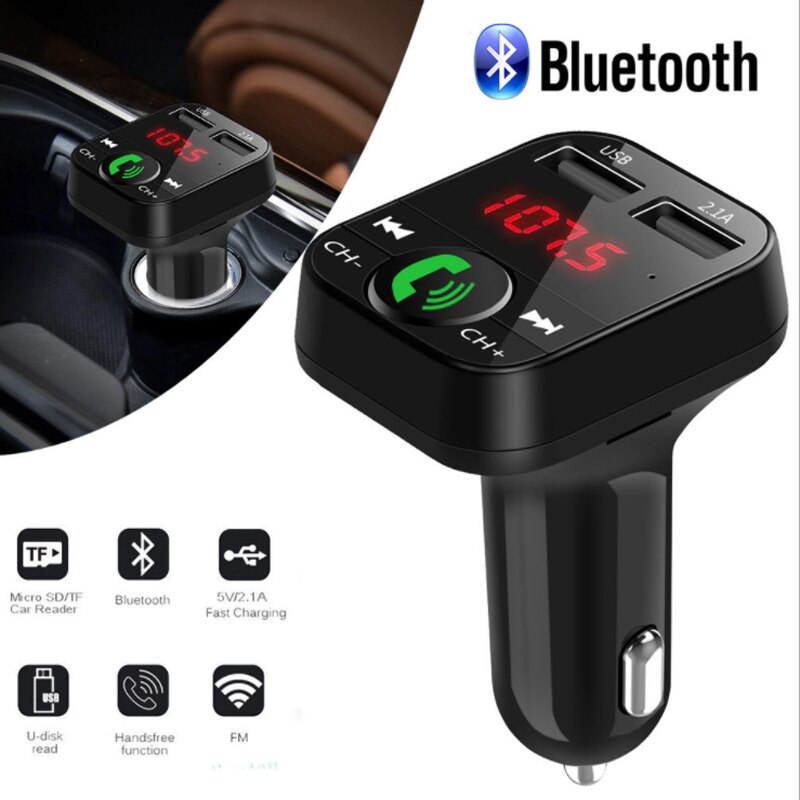 Kit transmetteur FM Bluetooth 5.0 pour voiture, modulateur MP3 sans fil, récepteur Audio mains libres, chargeur rapide double USB, adaptateur de musique