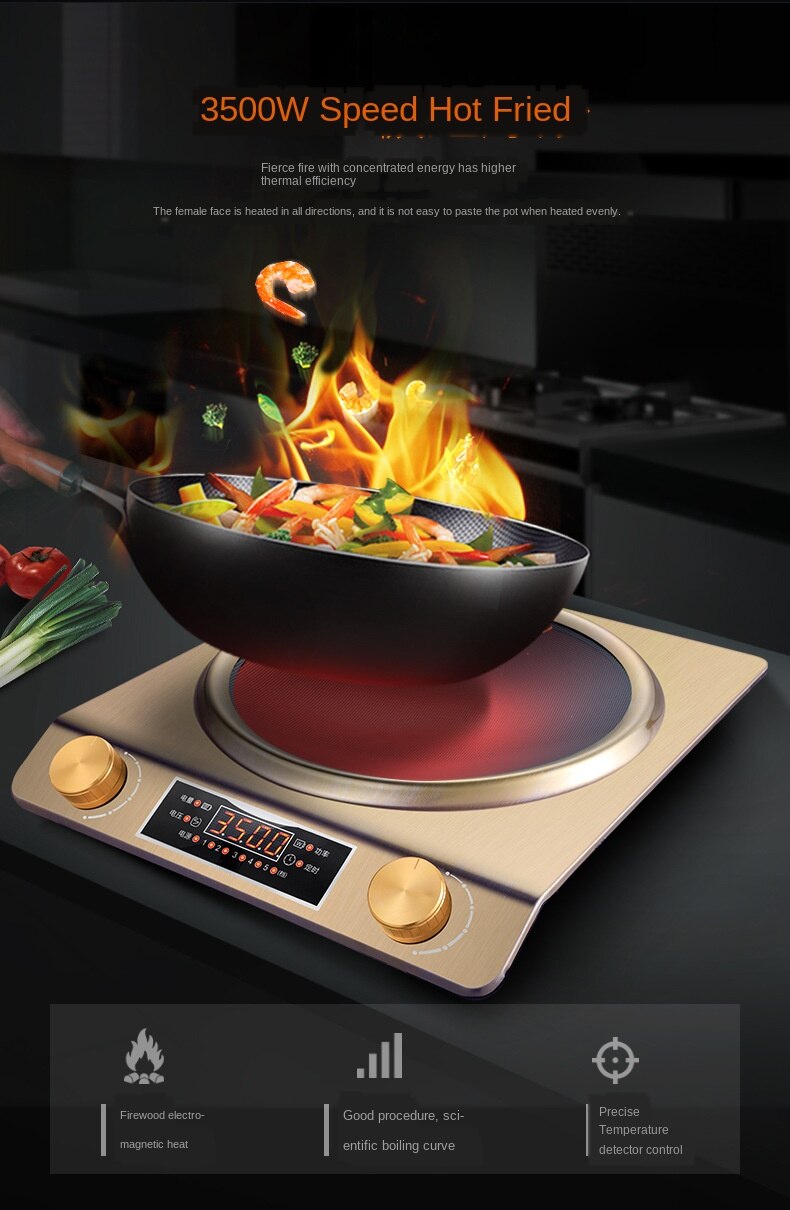 Induction Cooking Household Stir-Fry Female Face Large Power 350W Electromagnetic Stove