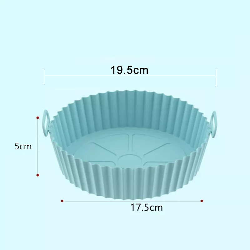 Revestimientos de silicona para freidora de aire, cesta, contenedor reutilizable, accesorios, bandeja para horno, Pizza, pollo frito, molde Protector para hornear, herramienta de cocina