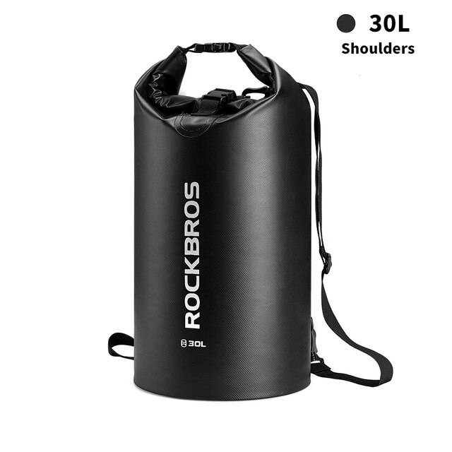 ROCKBROS 30L/40L Waterproof Bags Storage Dry Sack Bag For Canoe Kayak Rafting Outdoor Sport Swimming Bags Travel Kit Backpack: ST-006BK 30L