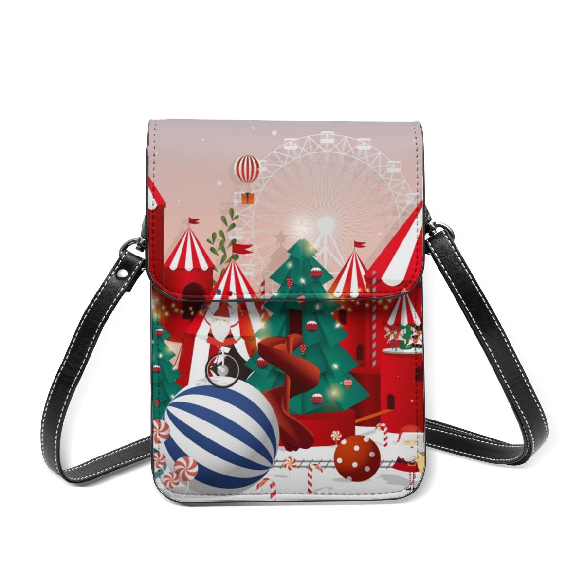 Bolsa de ombro feminina pequena bolsa de ombro das senhoras saco do mensageiro: Black 5