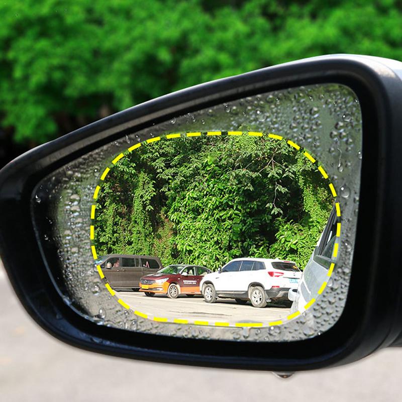 2 stk bil bakspejl beskyttende film anti tåge vinduesfolier klar regntæt bakspejl motorcykel beskyttende blød film
