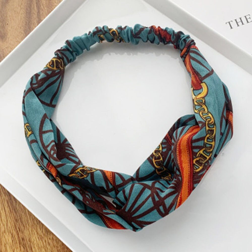 Headband Cross Knotted Bow Chiffon Floral Hair Band Korea Headdress Women Hair Accessories Girls Hairband