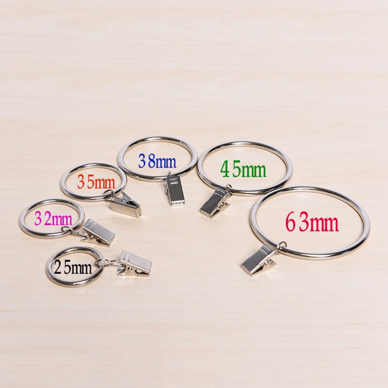 1pcs Metal Openable Curtain Rings Clips Heavy Duty Rustproof Vintage Decorative Drapery Eyelet Curtain Rods Hangers Rings