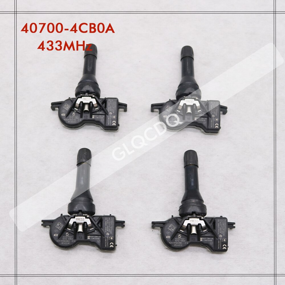 Tpms sensor til nissan qashqai ii  (j11)  nissan dæktryk sensor tpms 433 mhz 40700-4 cb 1b 40700-4 cb 0a 40700-4 cb 1a