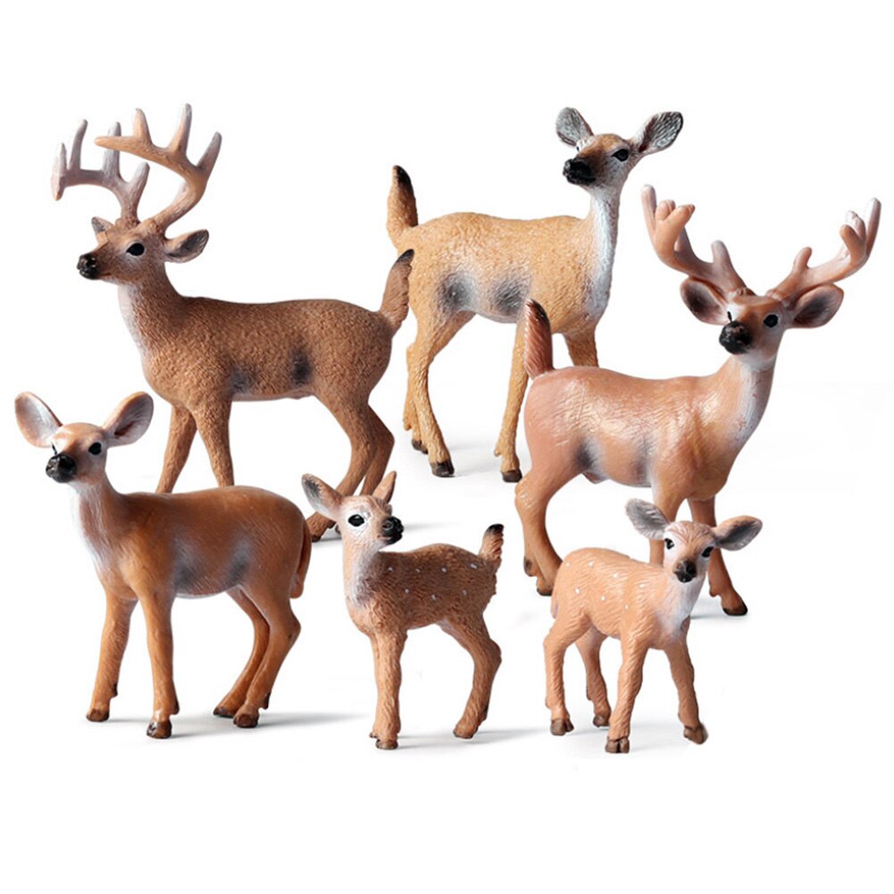 Wildlife Cervidae Dier Actiontoys Figuur Herten Mini Herten Pop Pvc Model Collectible Doll Figure Collection Voor Kinderen